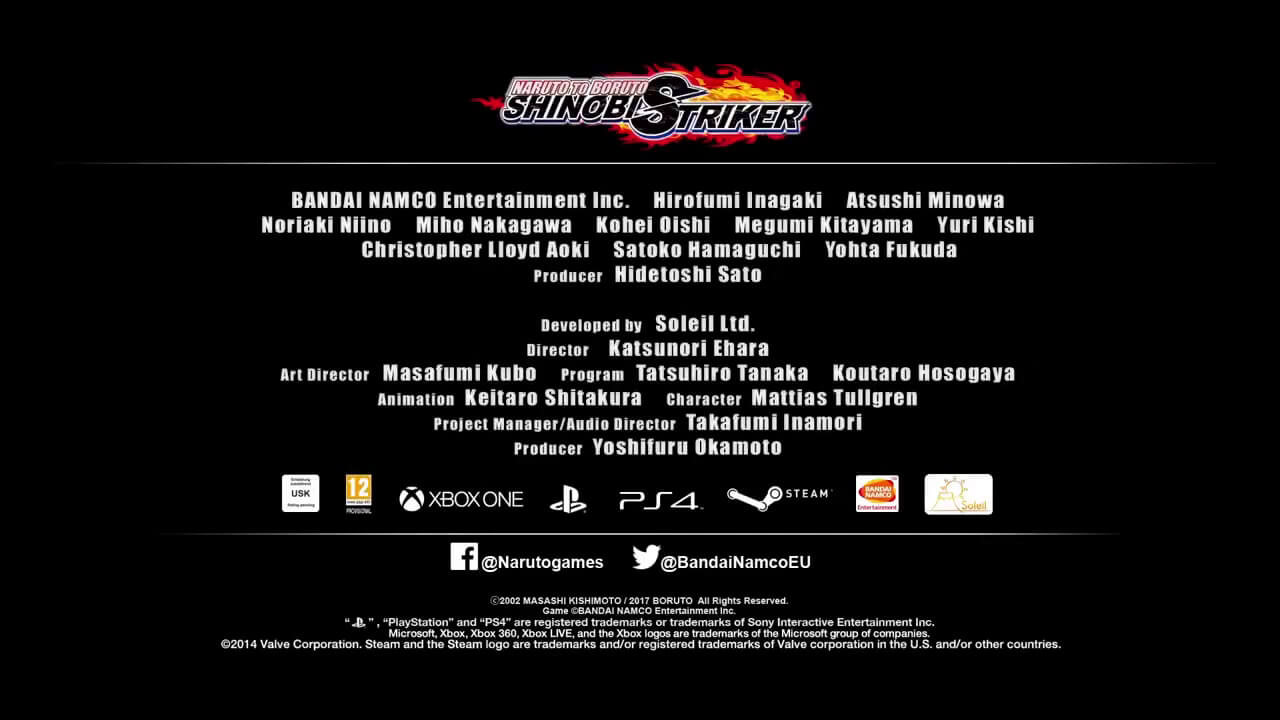 Naruto to Boruto Shinobi Striker Credits