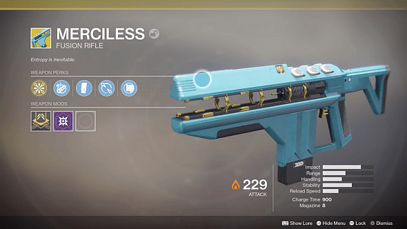 destiny 2 exotic merciless