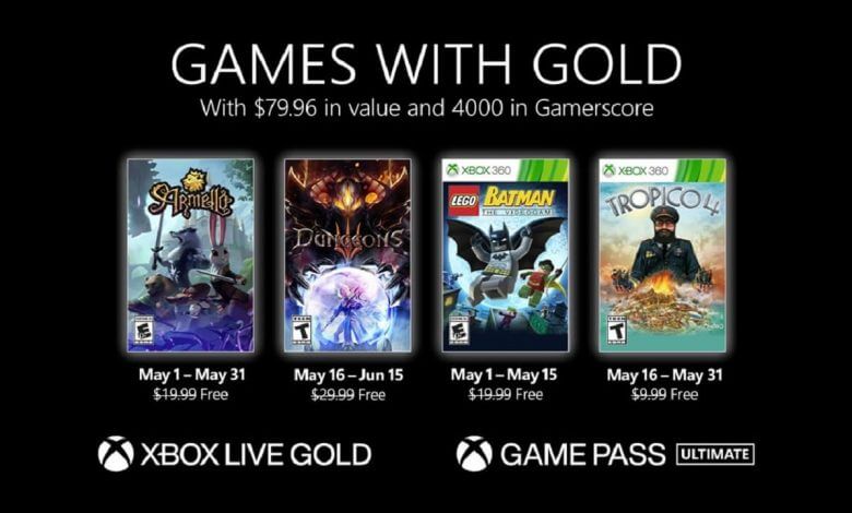 Xbox Live Gold Maio de 2021