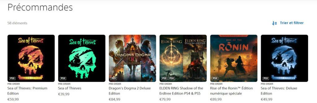 Sea of ​​​​Thieves PS5 imagem mostrando o game liderando vendas na França