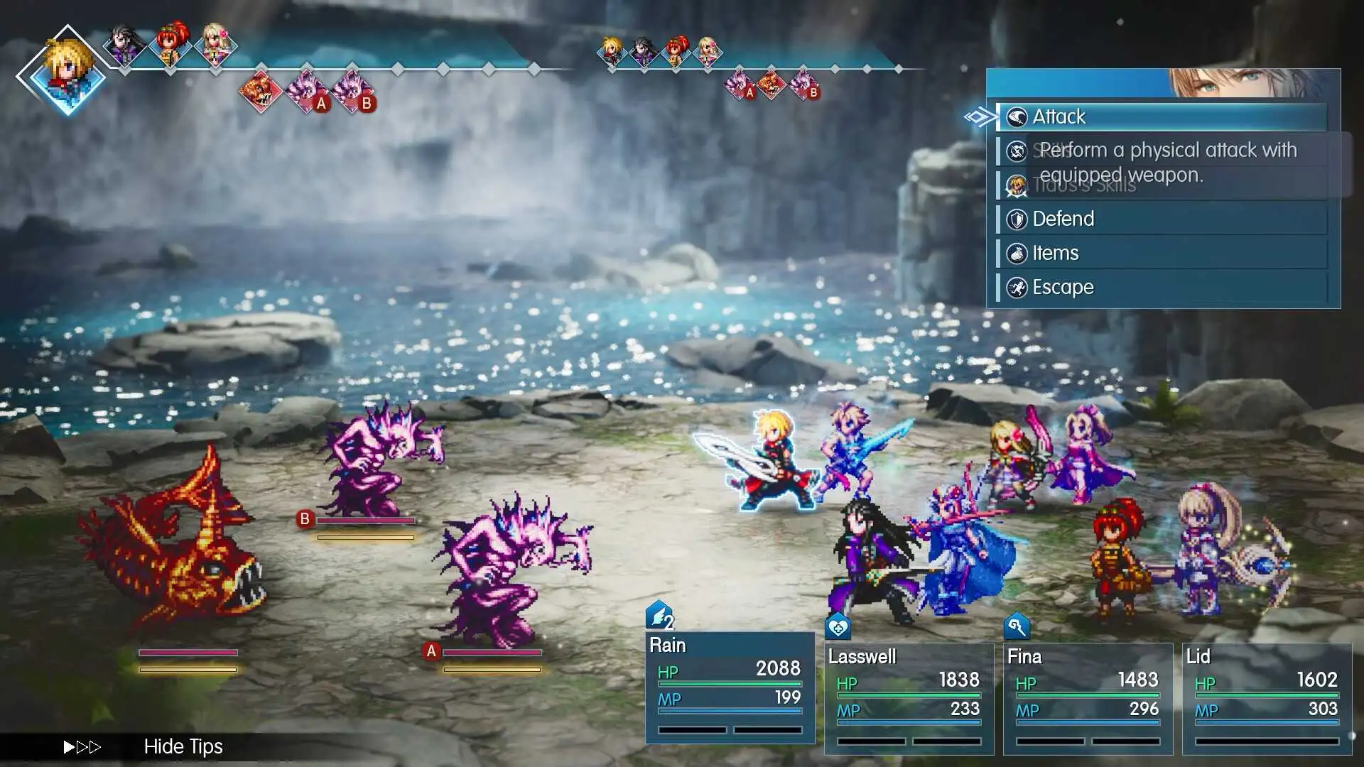 Primeiro título da franquia em HD-2D utiliza manipulação de ordem de turnos e participações de ícones da Square Enix.