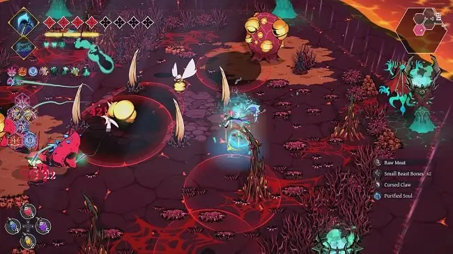 Roguelike de ação com temática heavy metal coloca jogadores no papel de uma Ceifadora em arenas hexagonais.