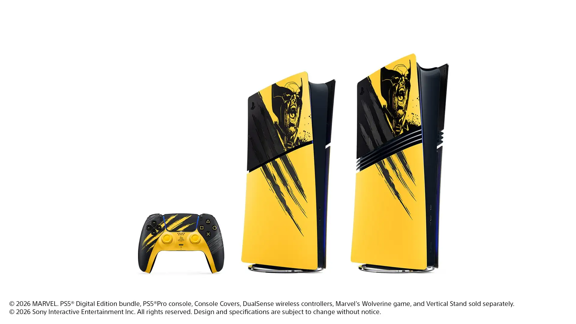 Sony revela bundles do console digital, capas para o PS5 Pro e controles DualSense temáticos baseados no traje Battle Reborn.