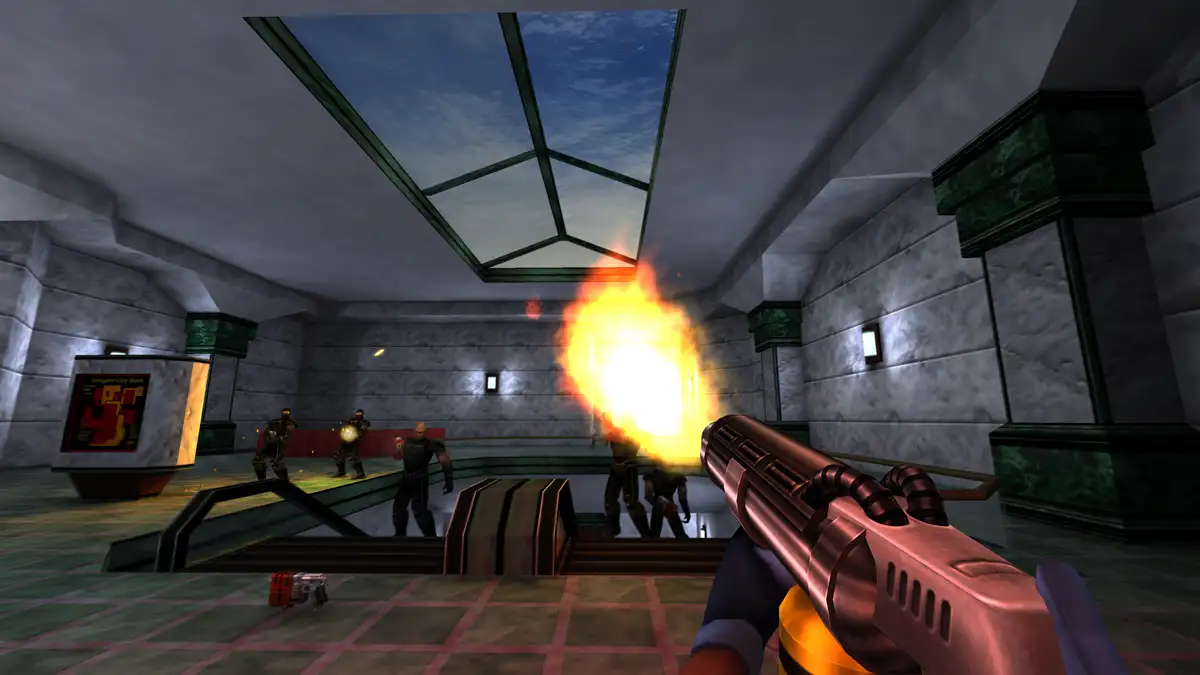 Clássico shooter de 1998 retorna com melhorias técnicas, expansão inclusa e upgrade gratuito para o novo hardware da Nintendo.