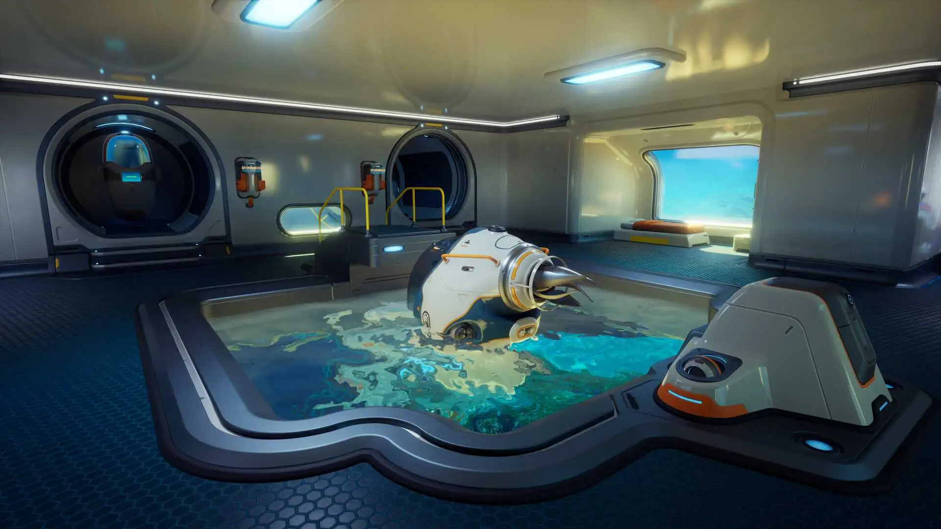 O novo patch Buddy System foca no modo cooperativo e traz funcionalidades que alteram a dinâmica de exploração submarina em equipe.