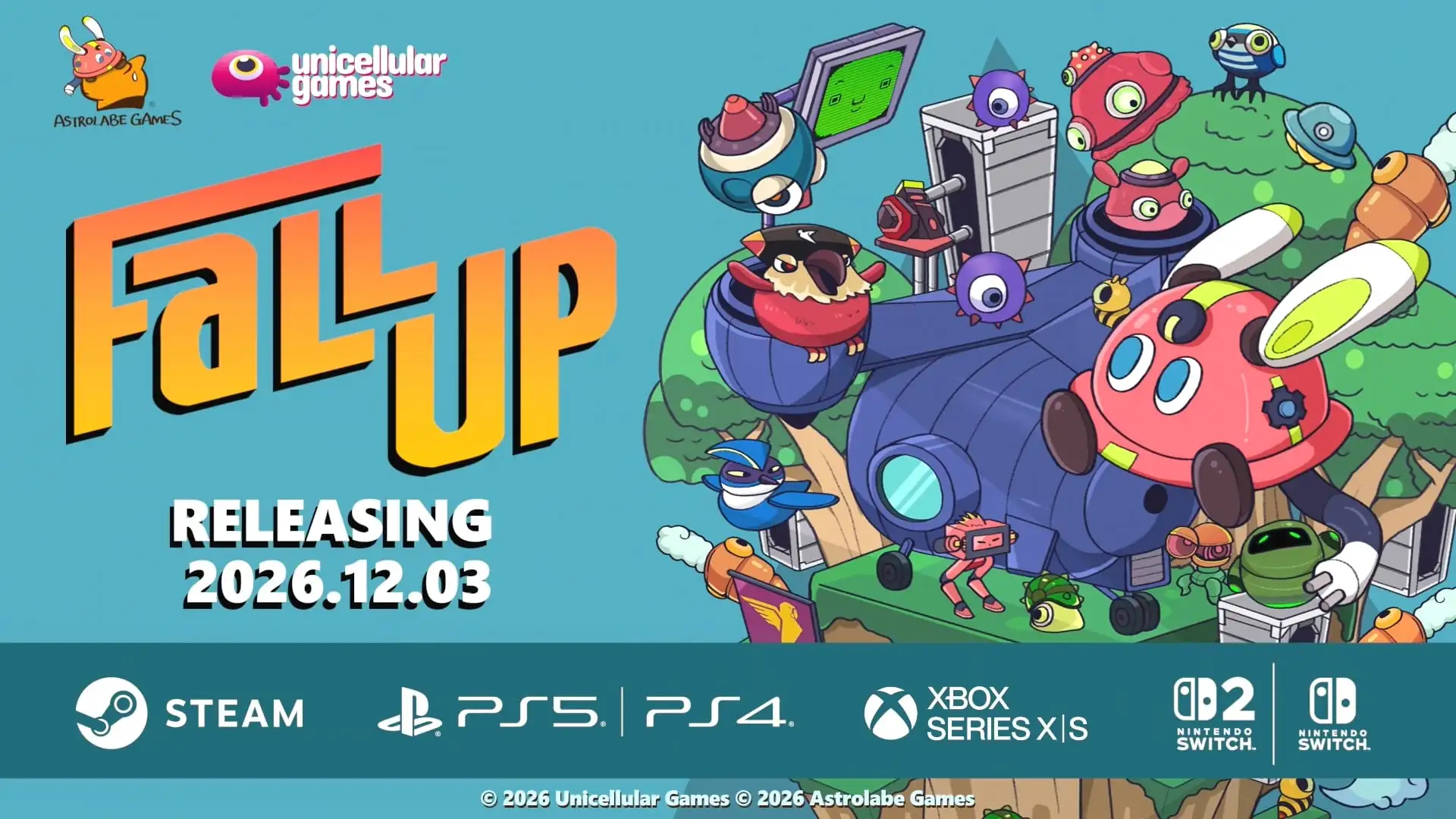 Fall Up revela data de lançamento para Switch 2 e outros consoles
