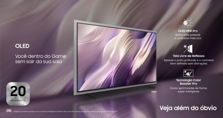 Modular Oled Samsung Vision AI OLED 2026: TVs chegam com 240 Hz e IA para games