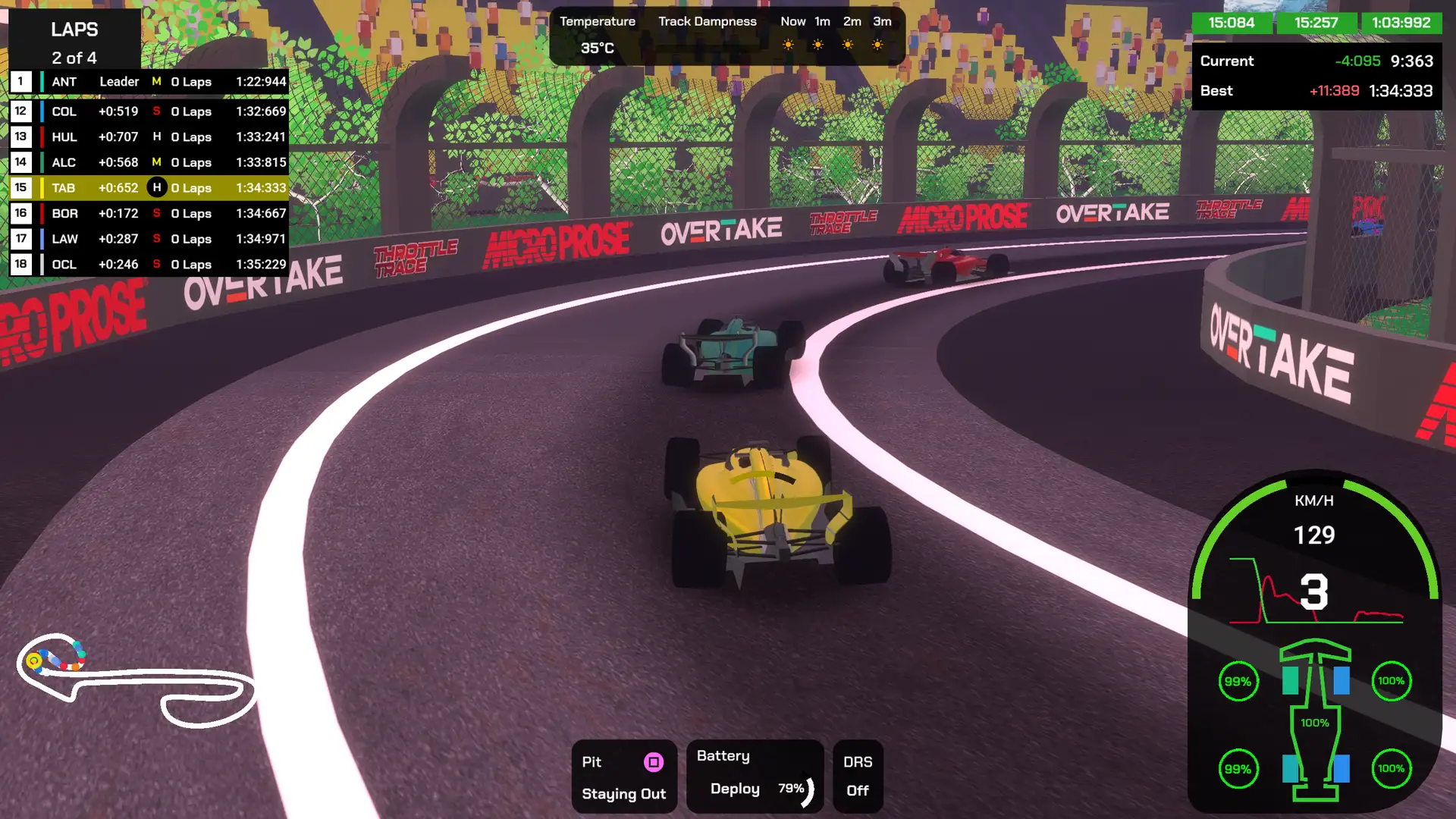 Throttle Trace traz simulação de corrida técnica onde cada curva é vital
