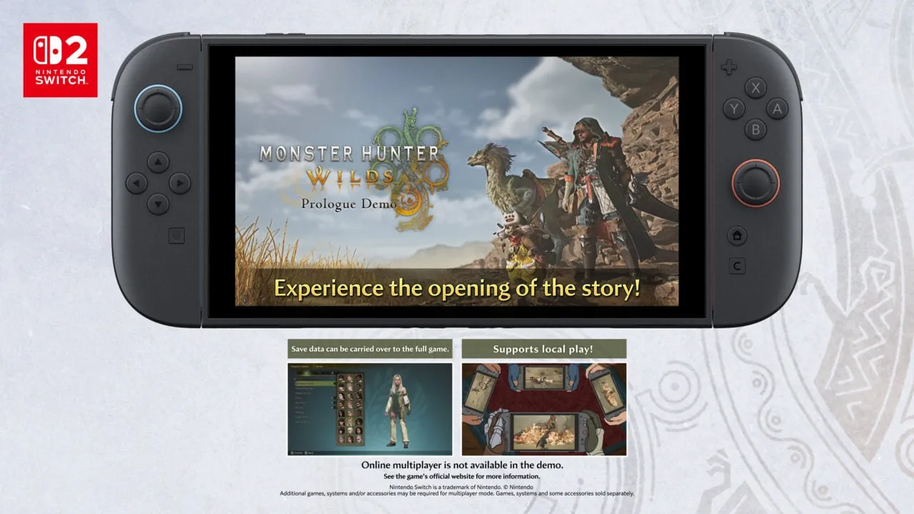 Monster Hunter Wilds ganha demo no Switch 2; saiba quando chega