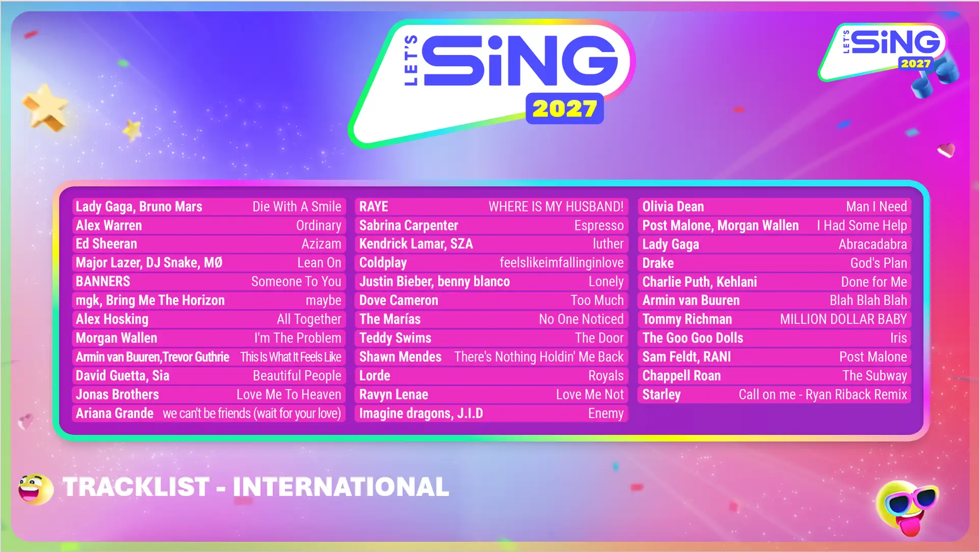 Let’s Sing 2027 revela tracklist oficial com hits de Sabrina Carpenter
